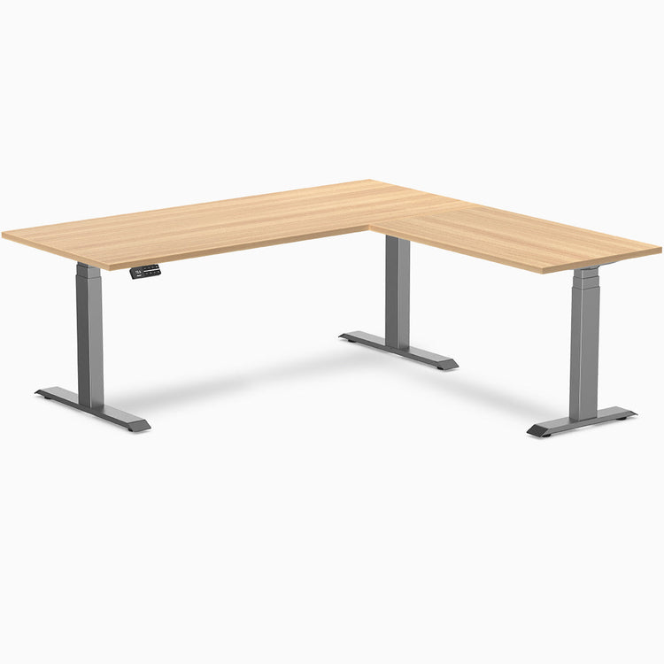 Desky Eco L-Shape Melamine Sit Stand Desk