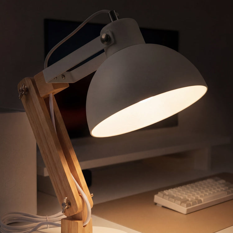 Lampe de bureau en bois Desky Axis