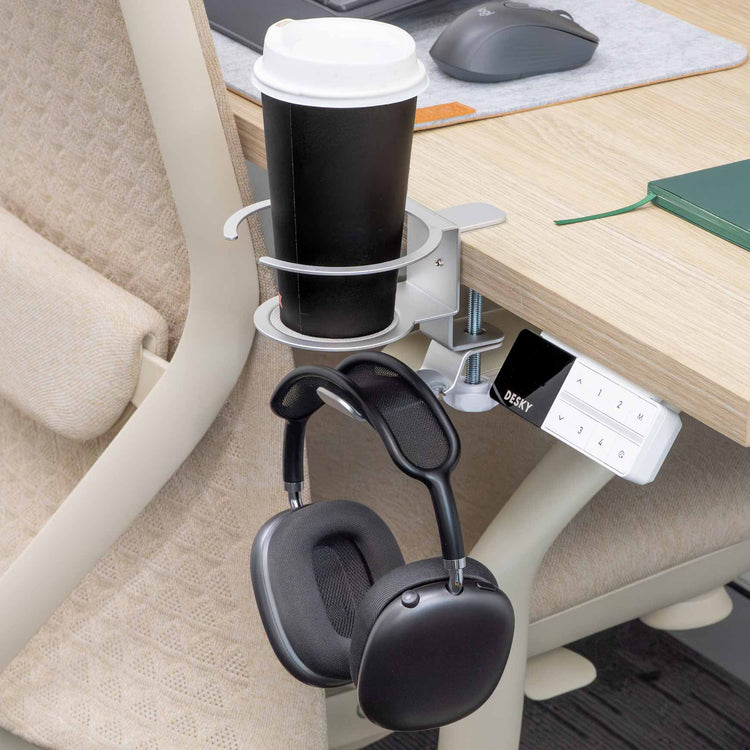 Support pour casque et gobelet Desky