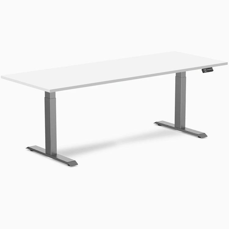 Bureau assis-debout Desky Dual en mélamine