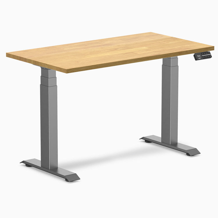 Bureau assis-debout Desky Dual Mini en hévéa