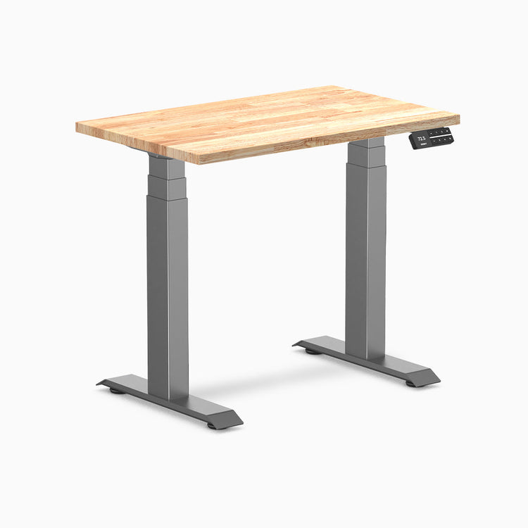 Bureau assis-debout Desky Dual Mini en hévéa