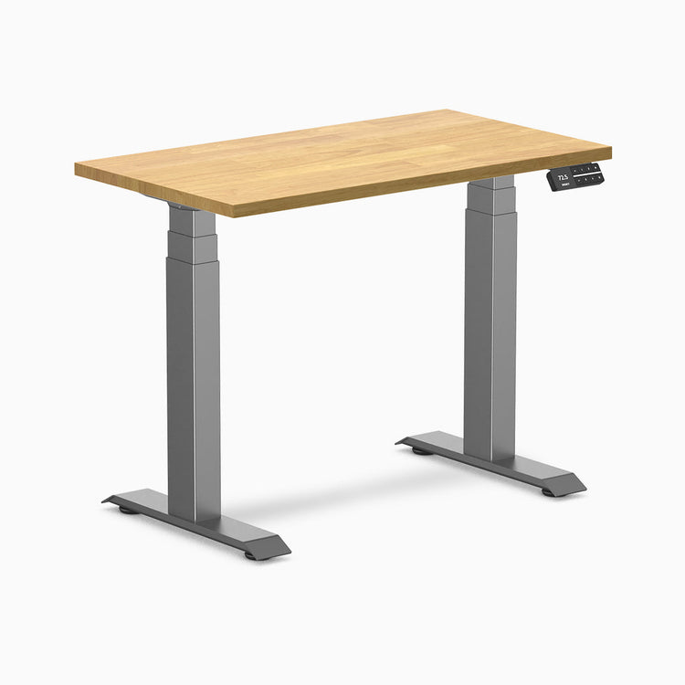 Bureau assis-debout Desky Dual Mini en hévéa
