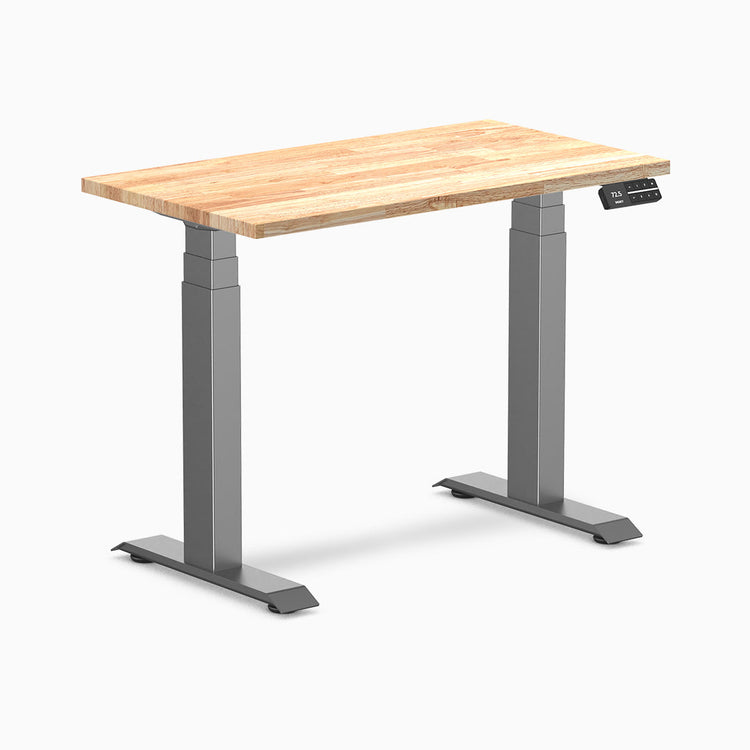 Bureau assis-debout Desky Dual Mini en hévéa