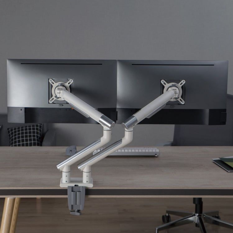 Bras écran double aluminium fin Desky Dual
