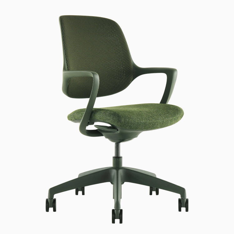 Chaise de bureau ergonomique Ă dossier bas Desky Evoque