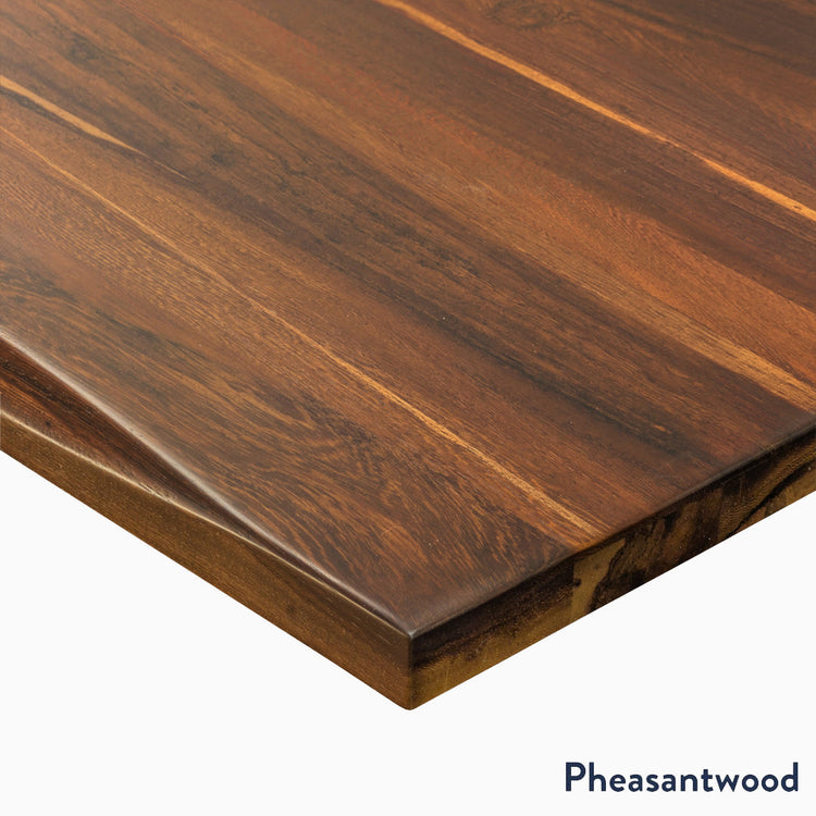 Bureau assis-debout d'angle en bois massif Desky