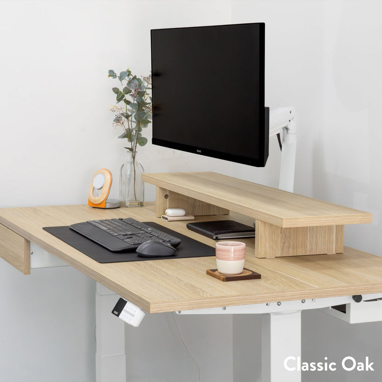 Bureau assis-debout Desky Dual en mélamine