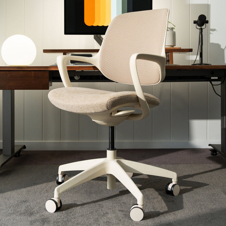 Chaise de bureau ergonomique Ă dossier bas Desky Evoque