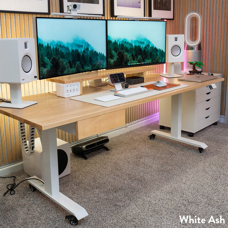 Bureau assis-debout en bois massif Desky Dual