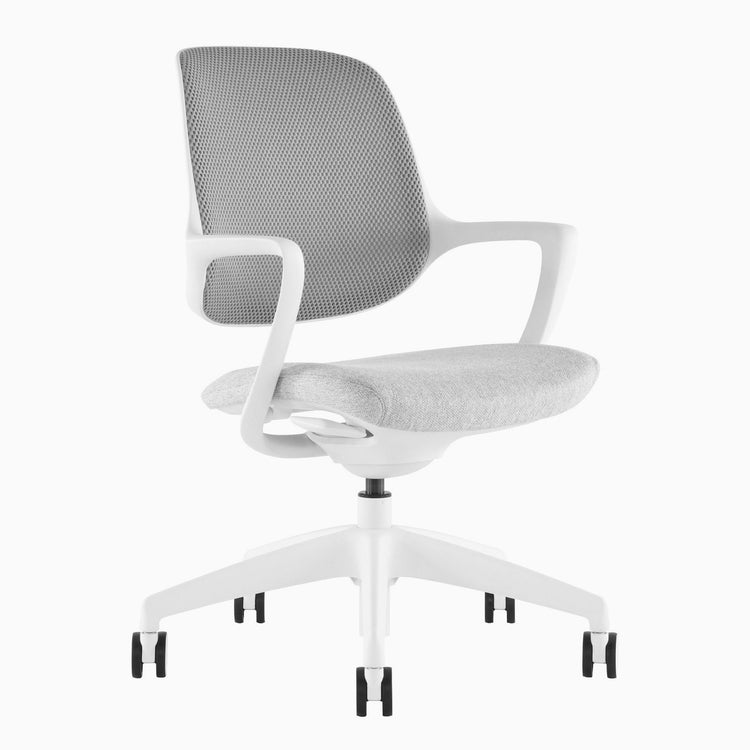 Chaise de bureau ergonomique Ă dossier bas Desky Evoque
