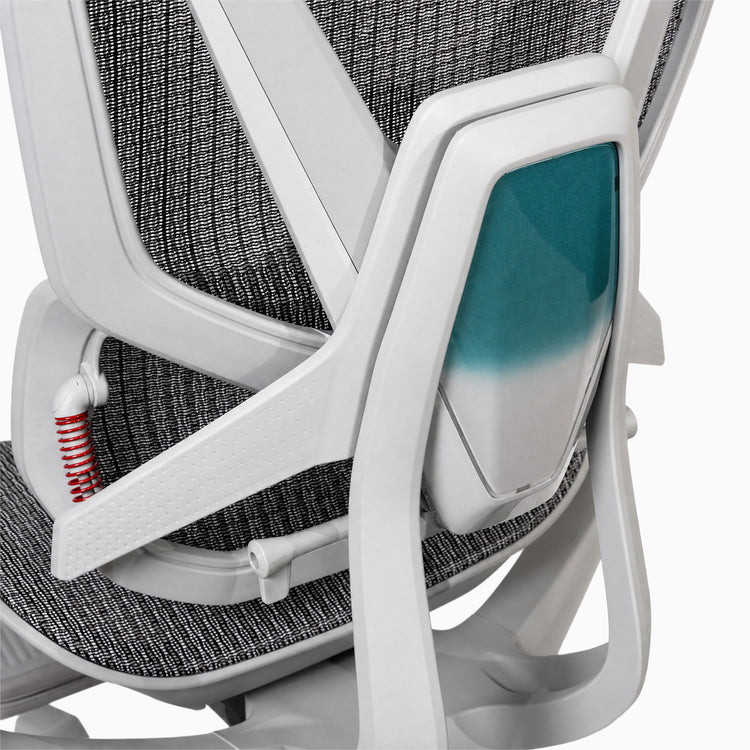 Chaise de bureau ergonomique Desky Contourra en blanc