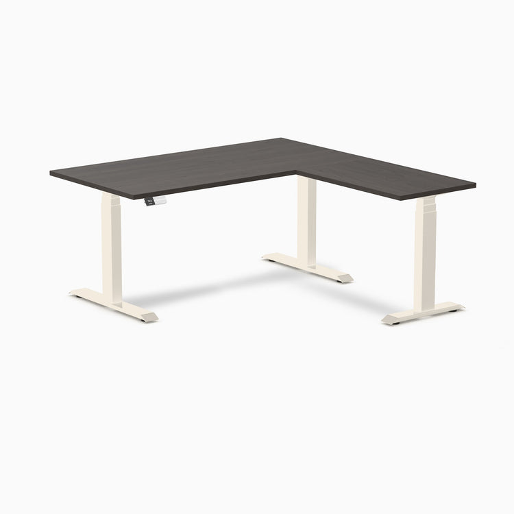 Desky Eco L-Shape Melamine Sit Stand Desk