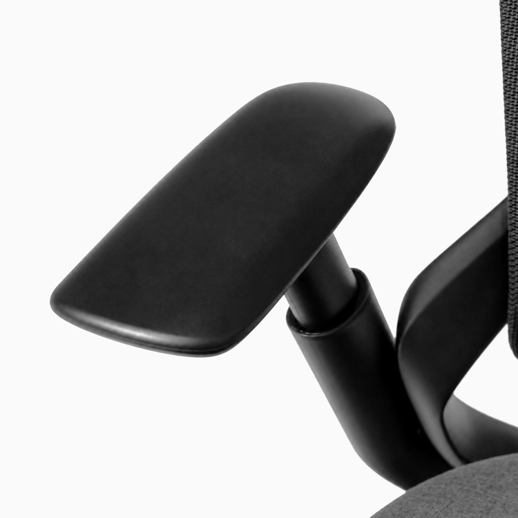 Desky Pivot Ergonomic Office Task Chair, adjustable armrest detail
