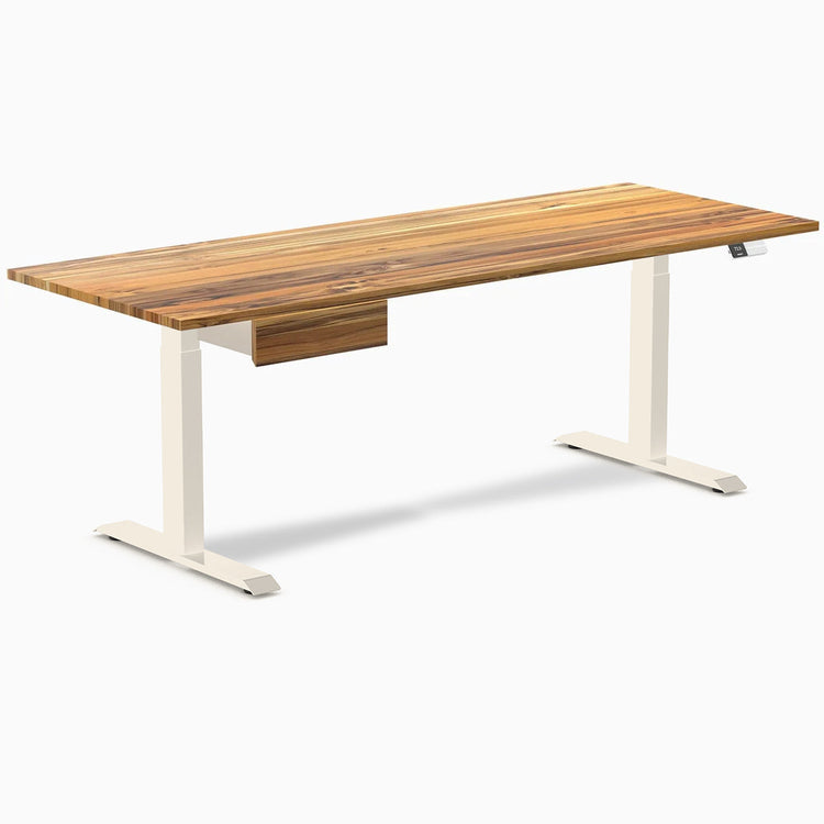 Desky Dual Hardwood Standing Desk With Drawer