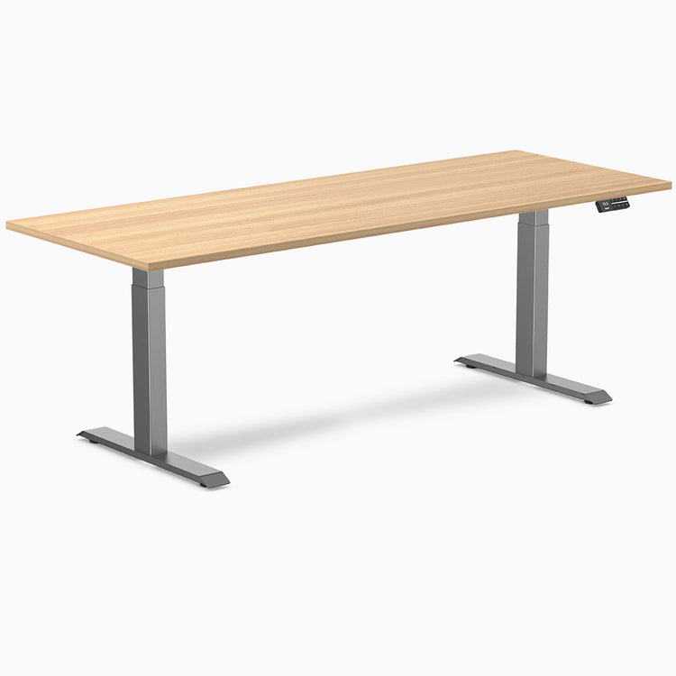 Bureau assis-debout Desky Dual en mélamine