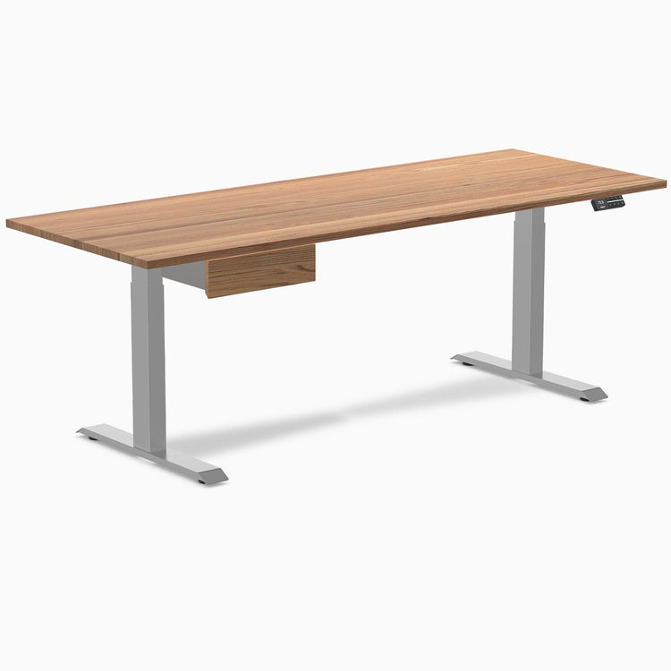 Desky Dual Hardwood Standing Desk With Drawer