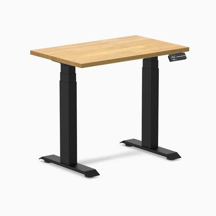 Bureau assis-debout Desky Dual Mini en hévéa