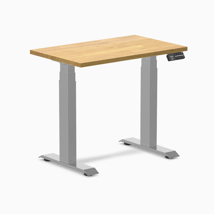 Bureau assis-debout Desky Dual Mini en hévéa
