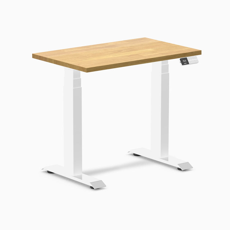 Bureau assis-debout Desky Dual Mini en hévéa