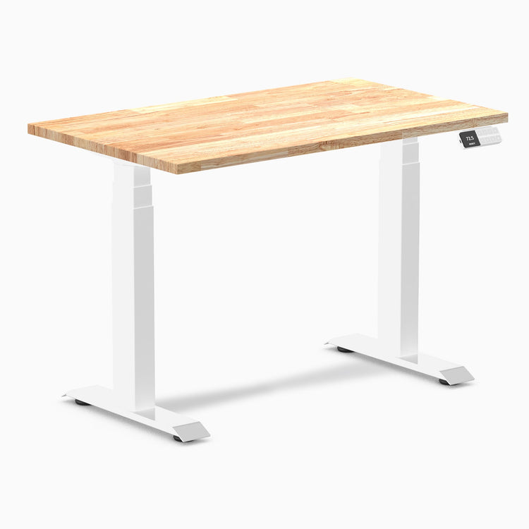 Bureau assis-debout Desky Dual Mini en hévéa