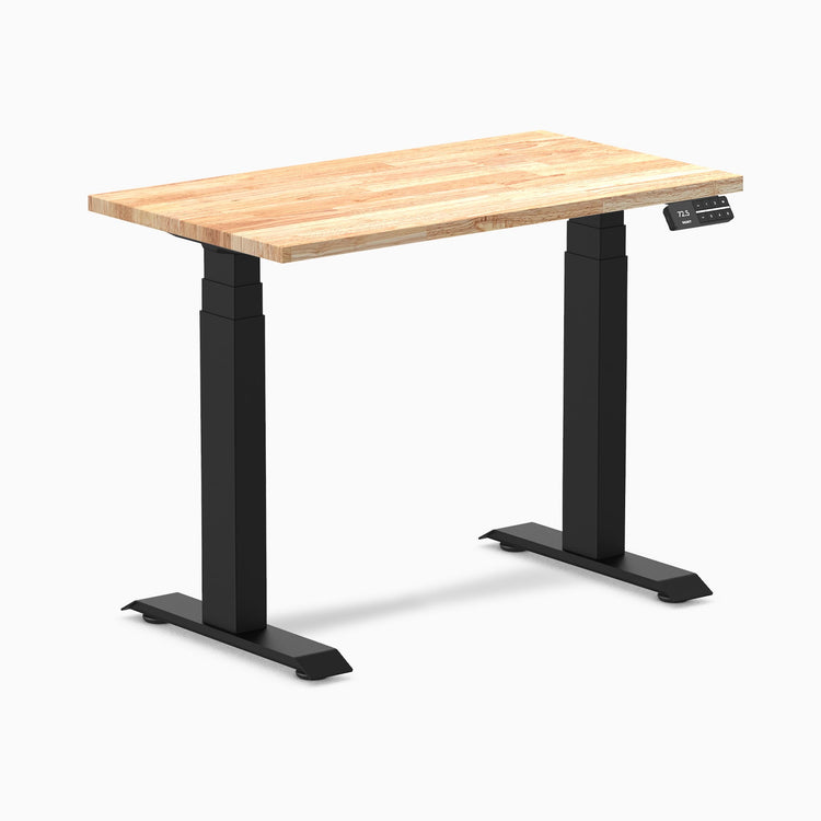 Bureau assis-debout Desky Dual Mini en hévéa