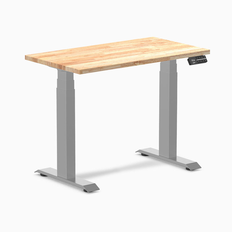 Bureau assis-debout Desky Dual Mini en hévéa