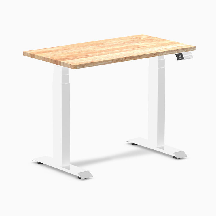 Bureau assis-debout Desky Dual Mini en hévéa