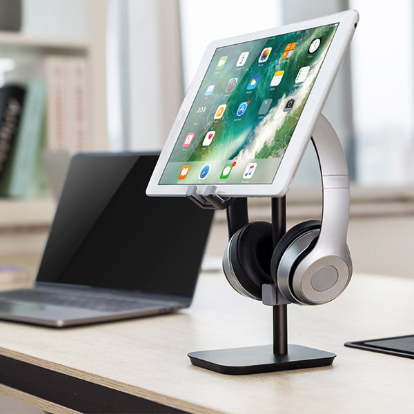 Support pour casque et téléphone Desky Argent - Desky