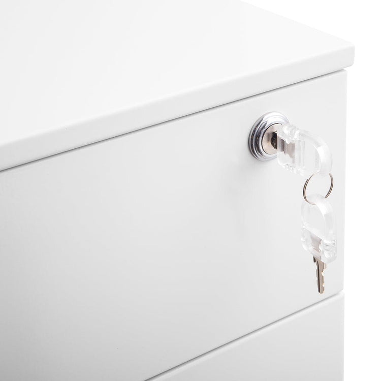 Caisson mobile compact en acier Desky GO blanc - DeskyÂź