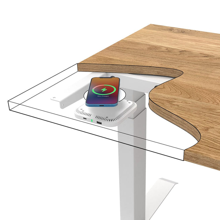Chargeur sans fil invisible sous bureau Desky Noir - DeskyÂź