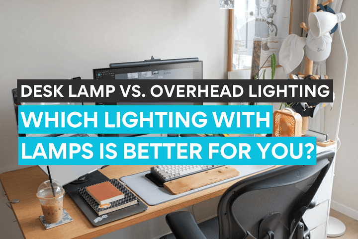 Une configuration de bureau utilisant un éclairage zénithal et des lampes de bureau pour travailler.