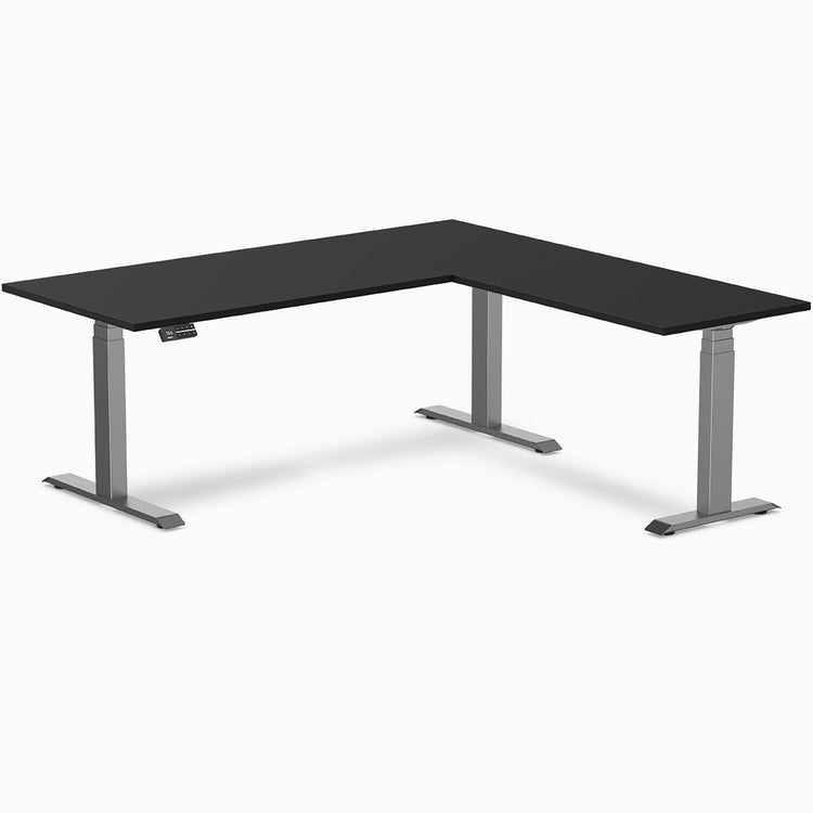 Desky Eco L-Shape Melamine Sit Stand Desk