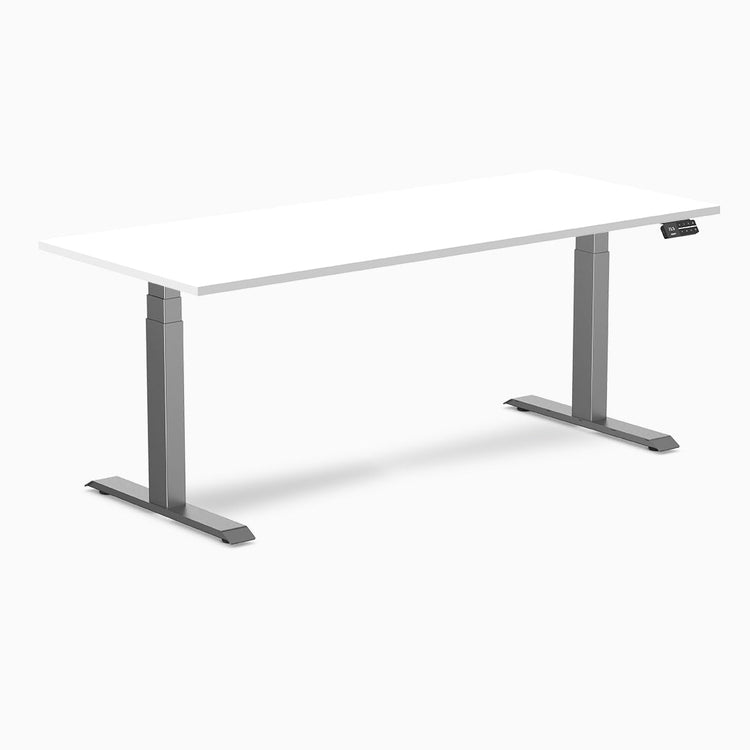 Bureau assis-debout Desky Dual en mélamine