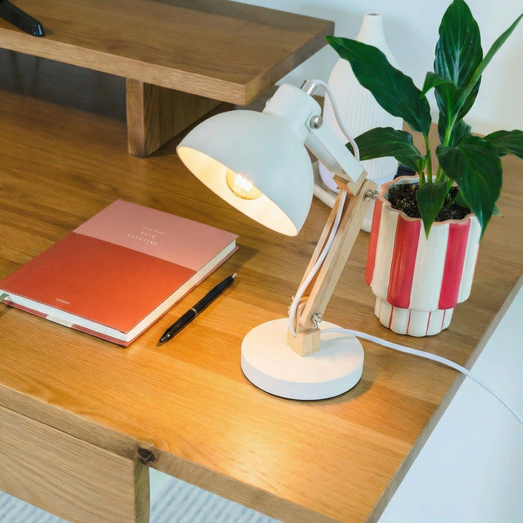 Lampe de bureau en bois Desky Axis