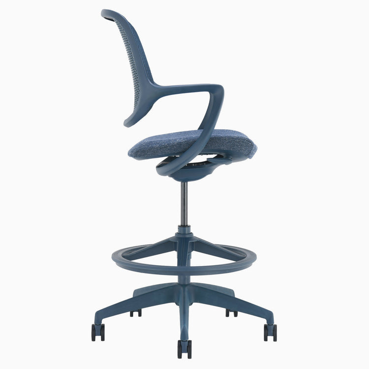Chaise de bureau ergonomique à dossier bas Desky Evoque