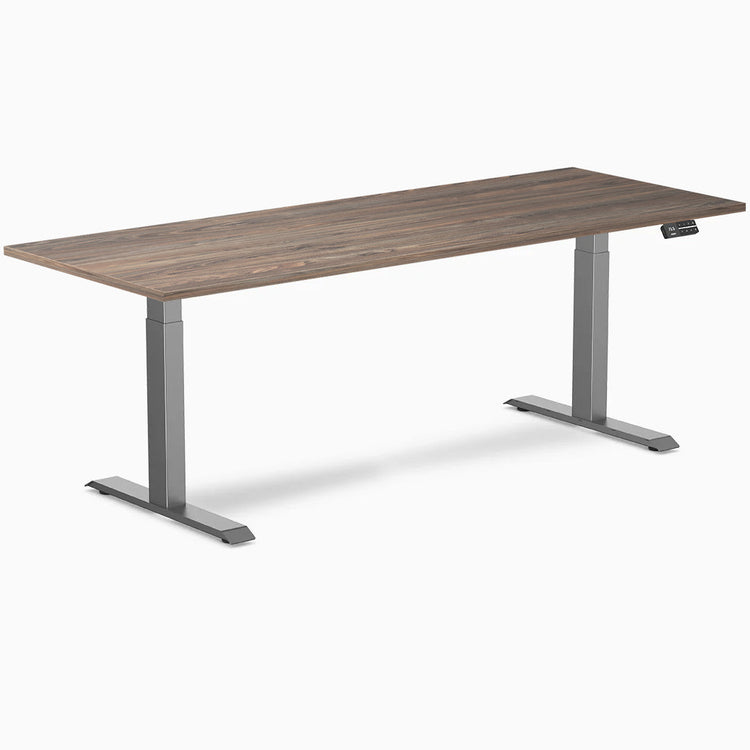 Bureau assis-debout Desky Dual en mélamine