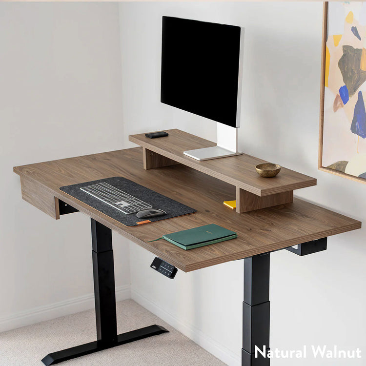 Bureau assis-debout Desky Dual en mélamine