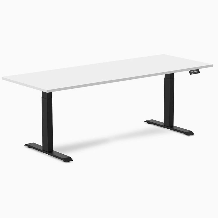 Bureau assis-debout Desky Dual en mélamine