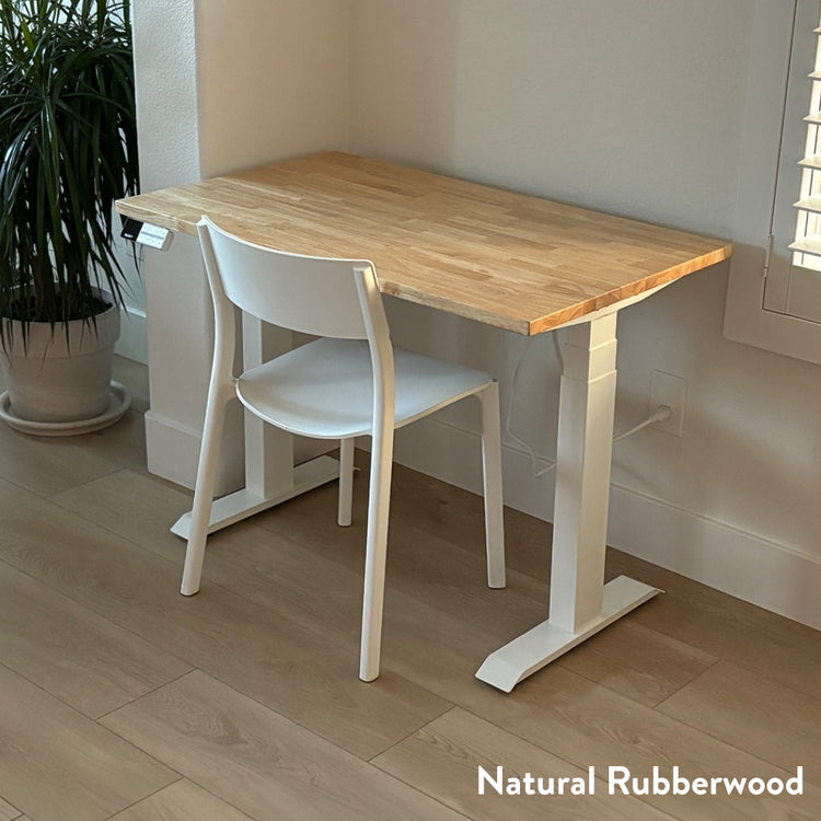 Bureau assis-debout Desky Dual Mini en hévéa