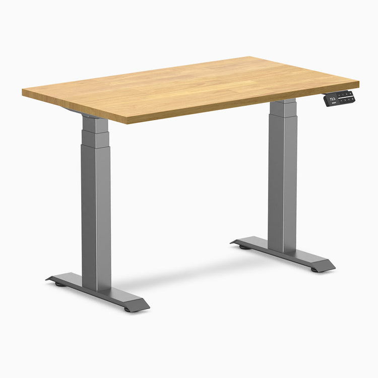 Bureau assis-debout Desky Dual Mini en hévéa