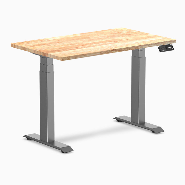 Bureau assis-debout Desky Dual Mini en hévéa
