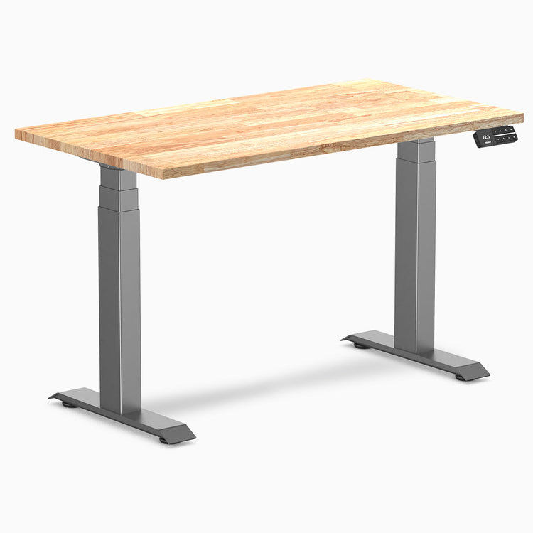 Bureau assis-debout Desky Dual Mini en hévéa