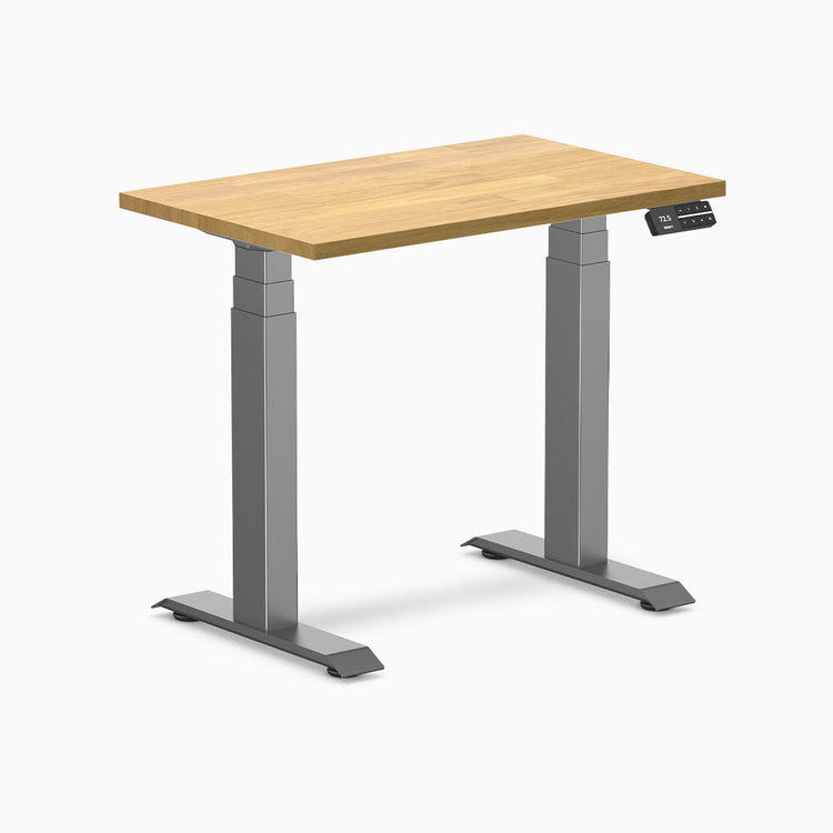 Bureau assis-debout Desky Dual Mini en hévéa