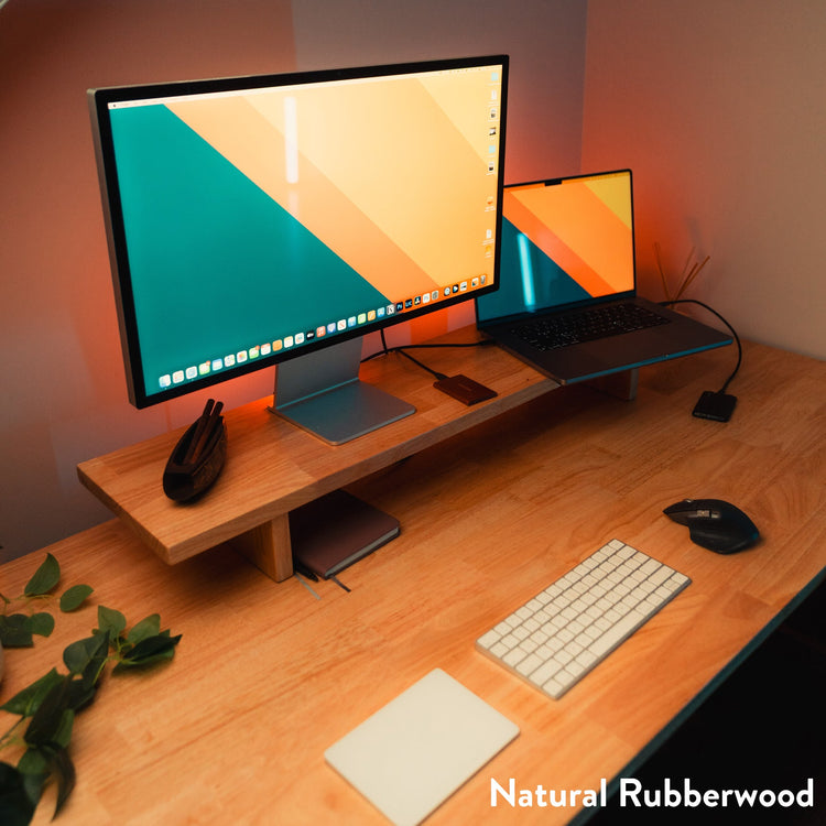 Bureau Desky Zero en hévéa