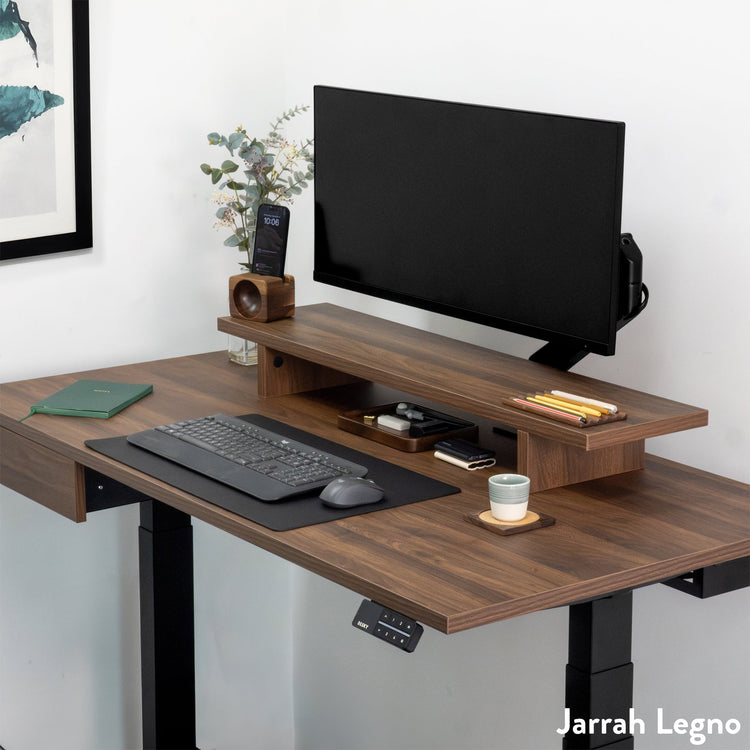 Bureau assis-debout Desky Dual en mélamine