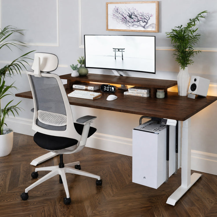 Bureau assis debout en résineux Desky Dual