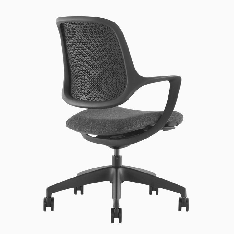 Chaise de bureau ergonomique à dossier bas Desky Evoque