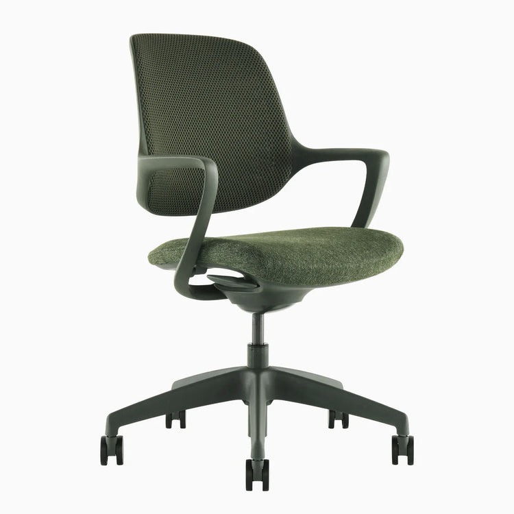 Chaise de bureau ergonomique à dossier bas Desky Evoque