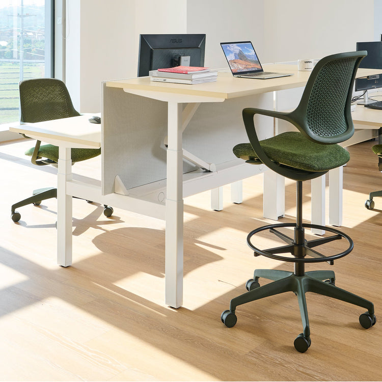 Chaise de bureau ergonomique à dossier bas Desky Evoque